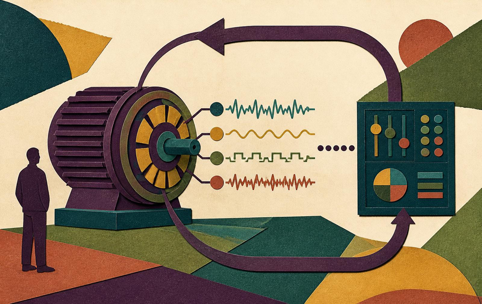 Abstract visual of telemetry and closed-loop work